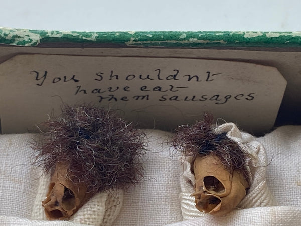 *RESERVED* Antique Creepy Folk Art Gift & Letter  Of Provenance Dated 1905 - Source Vintage