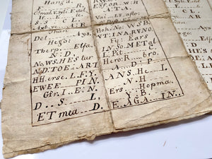 **RESERVED**A Curious Manuscript Circa Early 18th Century Gravestone Epitaph Puzzle