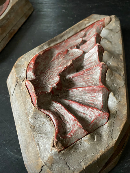 Rare Set Antique 19th Century Architectural Pattern Moulds Of A Gargoyle And Wings - Source Vintage