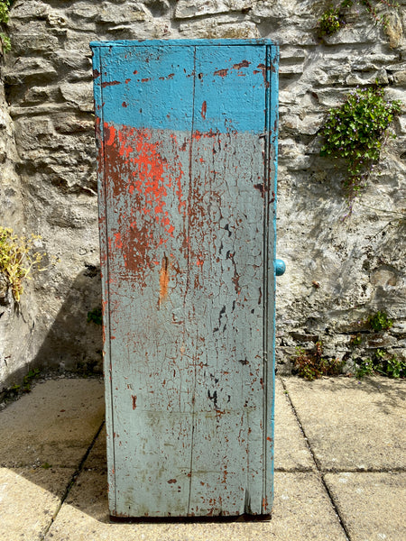 Rare Antique Early 19th Century Welsh Food Cupboard With Apotropaic Marian Mark & Hexafoil - Source Vintage