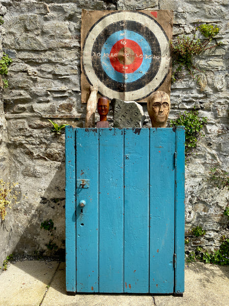 Rare Antique Early 19th Century Welsh Food Cupboard With Apotropaic Marian Mark & Hexafoil - Source Vintage