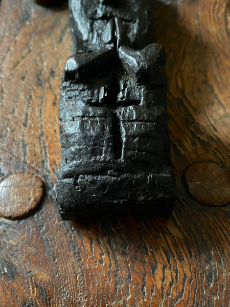 Rare Antique 16th Century Oak Carving With Folk Art Aesthetic From A Bizarre Sideboard From The East Anglia Region - Source Vintage