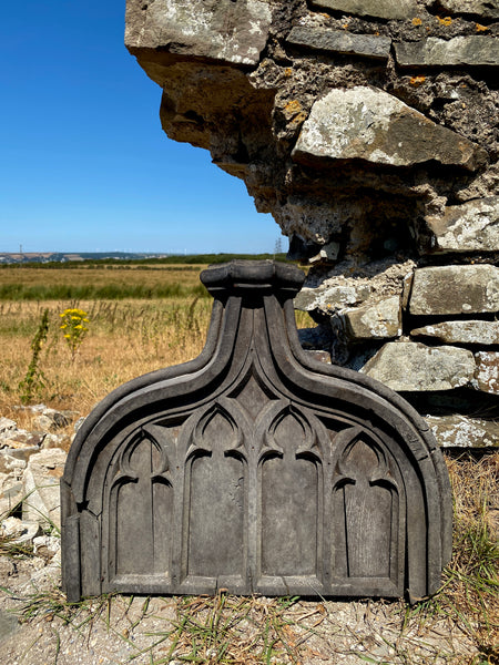 Gothic Pew End Removed In The 19th Century From A Much Older Chapel On Grounds Of A Yorkshire Estate