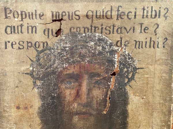 Astonishing After Domenico Fetti; The Veil Of Veronica Early 18th Century Oil On Canvas Painting - Source Vintage