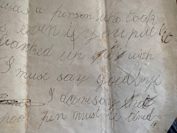 Antique 19th Century Handwritten Psychography Written In A Trance Like State c.1880 Occult Paranormal Spiritualism - Source Vintage
