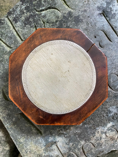 Exceptional Antique Early 19th Century Treen & Brass Folk Art Snuff Box Named ‘Martha Shields’ - Source Vintage