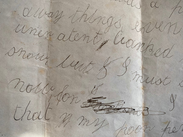 Antique 19th Century Handwritten Psychography Written In A Trance Like State c.1880 Occult Paranormal Spiritualism - Source Vintage