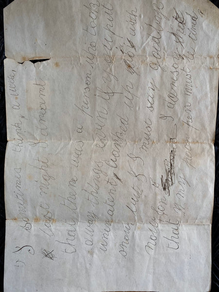 Antique 19th Century Handwritten Psychography Written In A Trance Like State c.1880 Occult Paranormal Spiritualism - Source Vintage