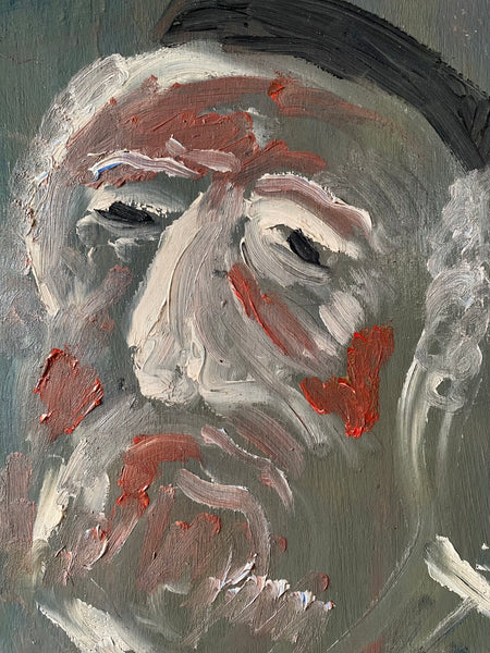 Expressionist Portrait Oil On Board Painting Signed ‘J. Endzel’ École De Paris - Source Vintage