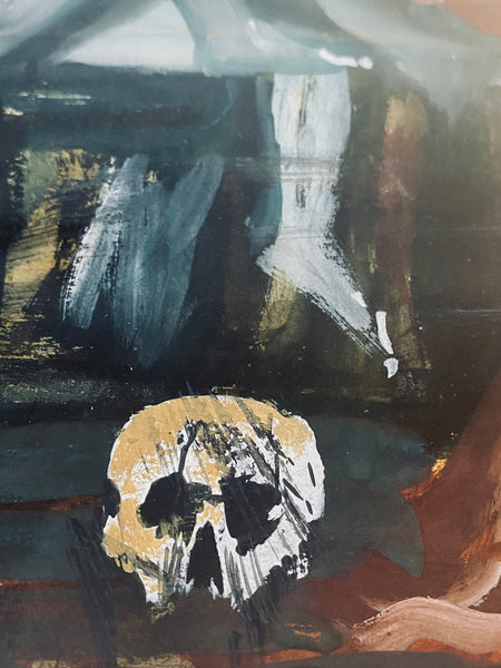 Rare Vintage 1950’s Death Painting Signed ‘HAP’ & Dated 1959 (Possible Hap Grieshaber) - Source Vintage