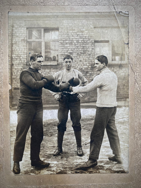 Lot Of 3 Antique Early 20th Century Boxing Photographs - Source Vintage