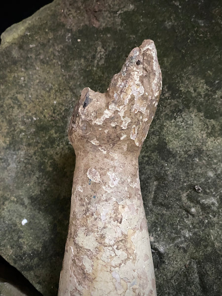 Antique 16th-17th Century Large Polychrome Wooden Arm Fragment - Source Vintage