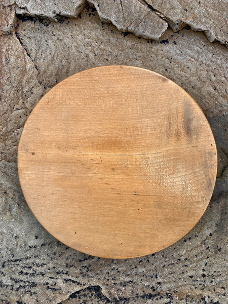 Curious 18th Century English Sycamore Platter With Burn Mark From An Iron c.1790 - Source Vintage