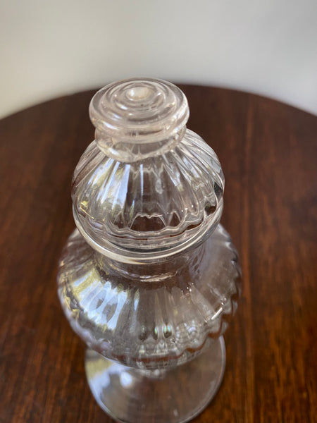 Antique 18th Century Glass Dry Mustard Jar c.1790 - Source Vintage