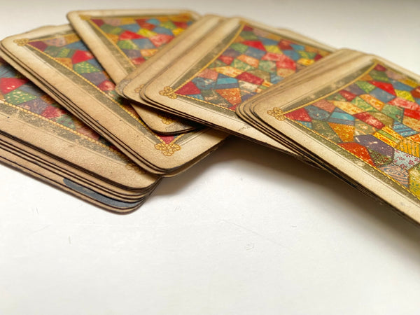 Rare Antique Folk Art Tarot Fortune Telling Cards Made By A Soldier During World War 1