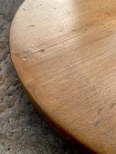 Curious 18th Century English Sycamore Platter With Burn Mark From An Iron c.1790 - Source Vintage