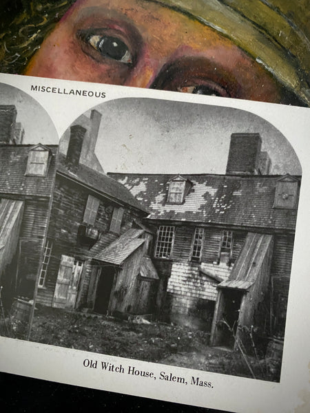 Antique Early 20th Century Stereoview Photograph Of ‘The Old Witch House’, Salem c.1915 - Source Vintage