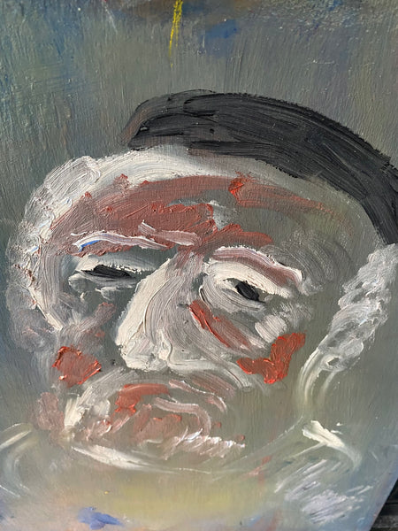 Expressionist Portrait Oil On Board Painting Signed ‘J. Endzel’ École De Paris - Source Vintage