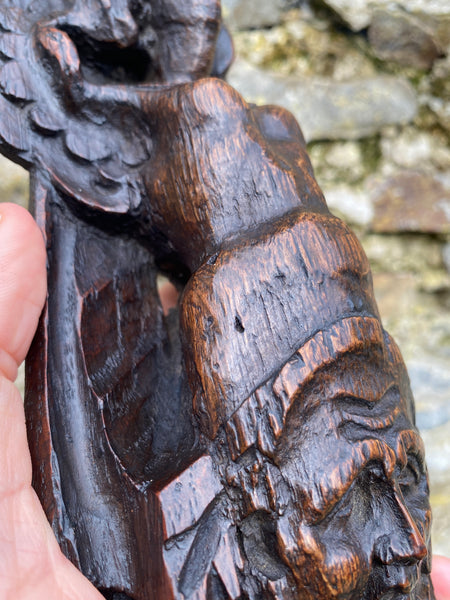 Stunning 17th-18th Century Carved Oak Figural Caryatid - Source Vintage