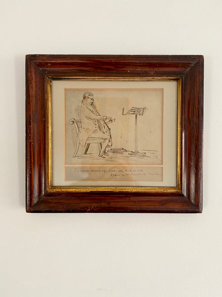 Rare Antique 18th-19th Century Drawing Of Sir George Armytage By Walter Fawkes A Descendant Of Guy Fawkes - Source Vintage