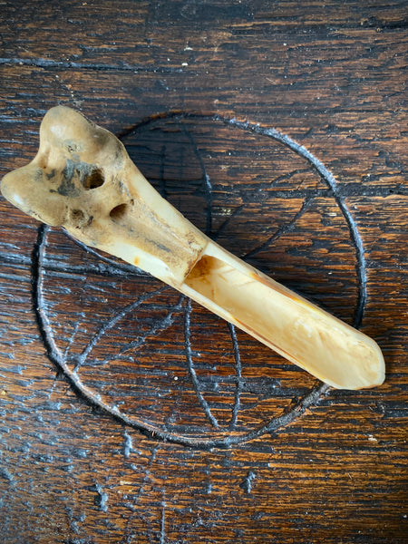 Antique Early 19th Century Named & Dated 1824 Folk Art Bone Apple Corer Love Token - Source Vintage