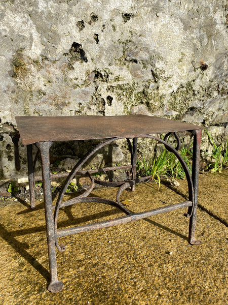 Charming Antique Primitive Blacksmith Made Wrought Iron Footman c.1800 - Source Vintage