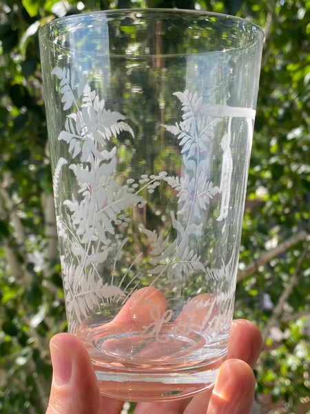 Antique Victorian Macabre ‘His Last Drop’ Hanging Glass Tumbler - Source Vintage