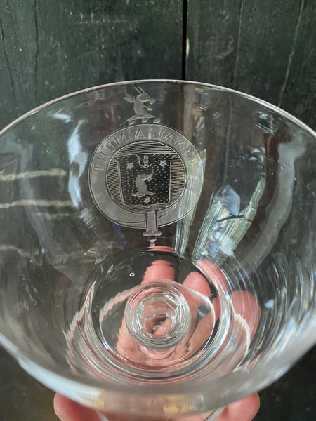 Rare Antique Early 19th Century Irish Rummer With Engraved Arms Of The Chatterton Baronets, Castle Mahon, County Cork - Property Of Sir James Chatterton