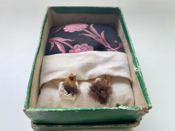 *RESERVED* Antique Creepy Folk Art Gift & Letter  Of Provenance Dated 1905 - Source Vintage