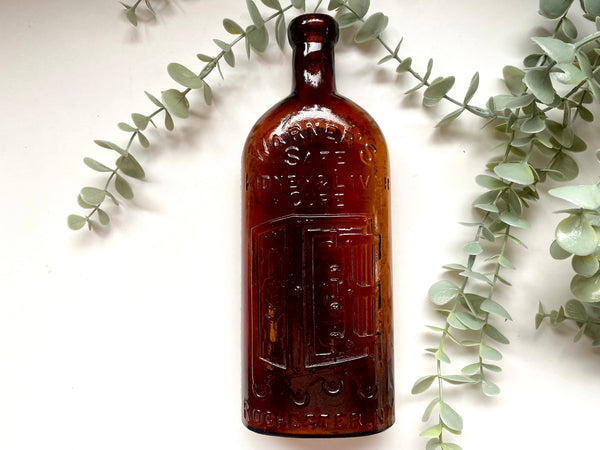 Rare 19th Century Folk Art Love Token Stippled Rochester NY Warner's Safe Kidney & Liver Cure Bottle Dated 1889 - Source Vintage