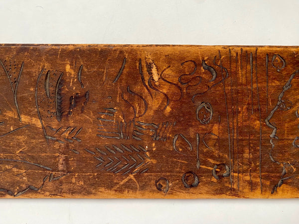 Unusual Folk Art Doodle Board Fragment Unknown Origin With Name ‘Herbet Herbert’ - Source Vintage