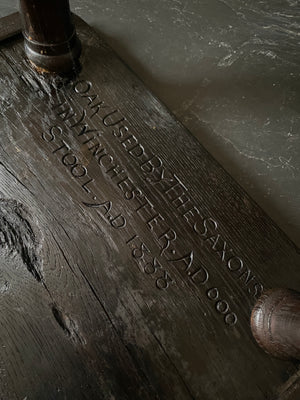 Rare & Rather Curious Saxon Era Come Victorian Scratch Built Stool With A Winchester Connection