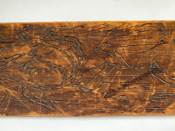 Unusual Folk Art Doodle Board Fragment Unknown Origin With Name ‘Herbet Herbert’ - Source Vintage