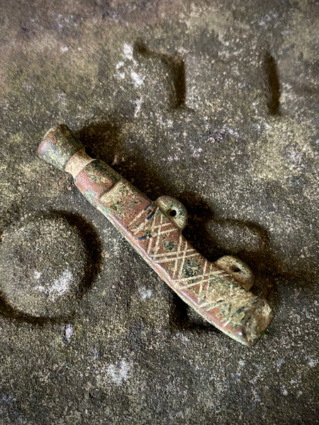 Rare Medieval Partial Purse Bar Inscribed With ‘Ave Maria’ (Hail Mary) & Protective Crosses c.13th-15th Century AD