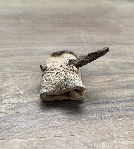 Rare Ancient Roman Lead Curse Still Sealed With Nail - Source Vintage