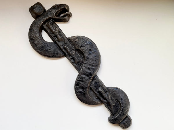 Rare Antique 19th Century Rod Of Asclepius Apothecary Trade Sign - Source Vintage