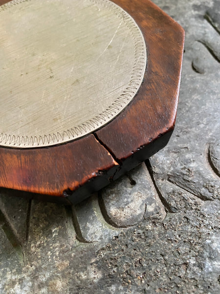 Exceptional Antique Early 19th Century Treen & Brass Folk Art Snuff Box Named ‘Martha Shields’ - Source Vintage