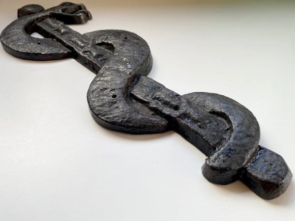 Rare Antique 19th Century Rod Of Asclepius Apothecary Trade Sign - Source Vintage