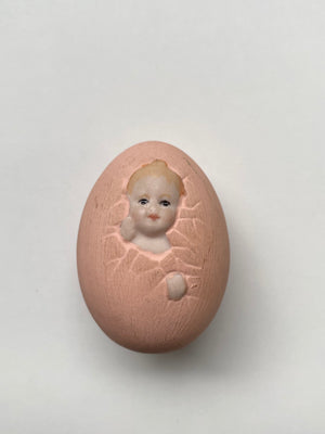Antique 19th Century Ceramic Birthing Egg