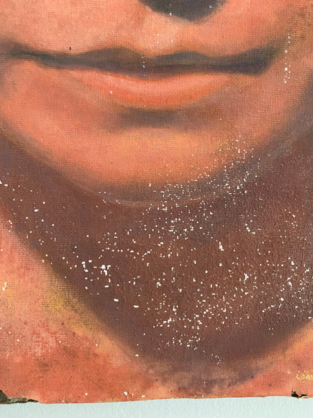 *RESERVED* Vintage Oil On Canvas Portrait Art School Painting