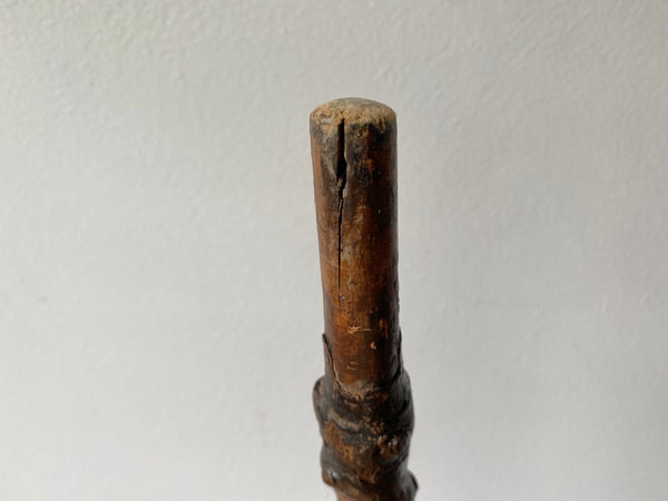Rare Antique Early 20th Century Folk Art Hand Carved Figural Walking Stick In The Form Of Lloyd George - Source Vintage