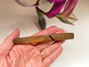 Rare Antique Early 19th Century Child’s Miniature Treen Knitting Sheath Initialled