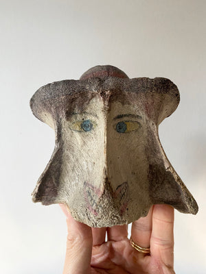 *RESERVED FOR PHIL* Rare Early 19th Century Sailor Folk Art Painted On Bone Vertebrae