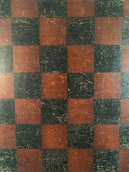 Antique Mid 19th Century Folk Art Chessboard / Checkers Board