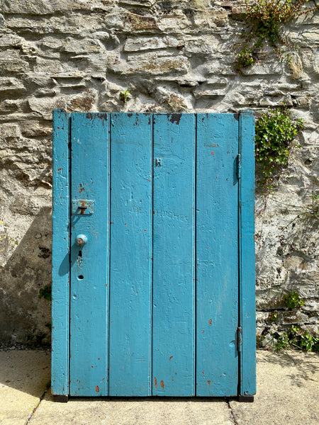 Rare Antique Early 19th Century Welsh Food Cupboard With Apotropaic Marian Mark & Hexafoil - Source Vintage
