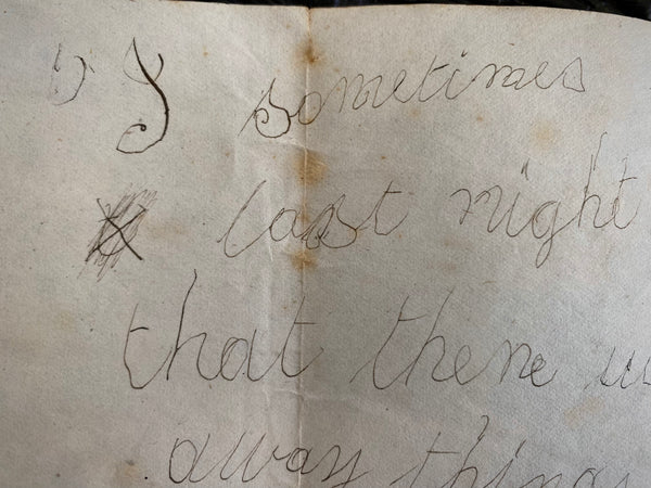 Antique 19th Century Handwritten Psychography Written In A Trance Like State c.1880 Occult Paranormal Spiritualism - Source Vintage