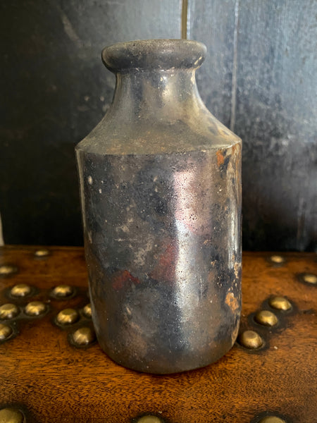 Interesting Antique Fire Damaged Stoneware Bottle - Source Vintage