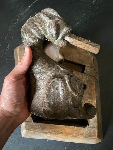 Rare Set Antique 19th Century Architectural Pattern Moulds Of A Gargoyle And Wings - Source Vintage
