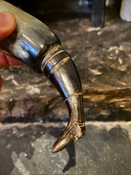Rare Antique 19th Century Folk Art Horn Stirrup Cup In The Form Of A Gentleman’s Riding Boot - Source Vintage