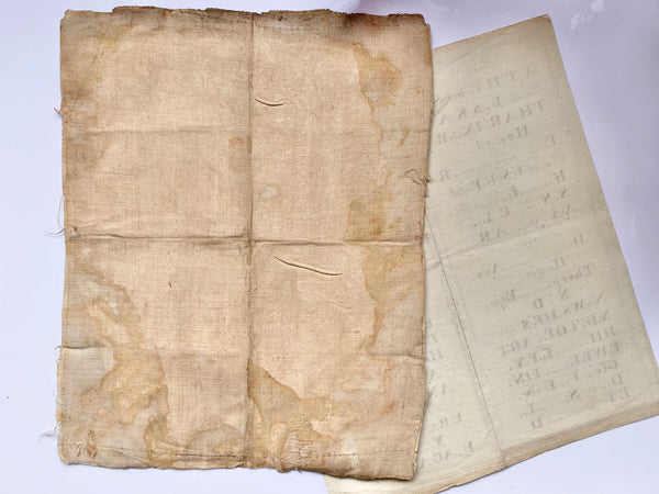 A Curious Manuscript Circa Early 18th Century Gravestone Epitaph Puzzle - Source Vintage